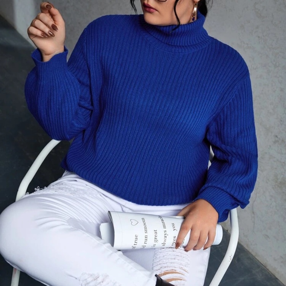 Royal blue chunky sweater